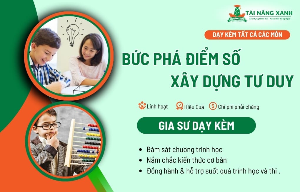 GIA SƯ CHẤT LƯỢNG - TRUNG TÂM TÀI NĂNG XANH banner tài năng xanh 3